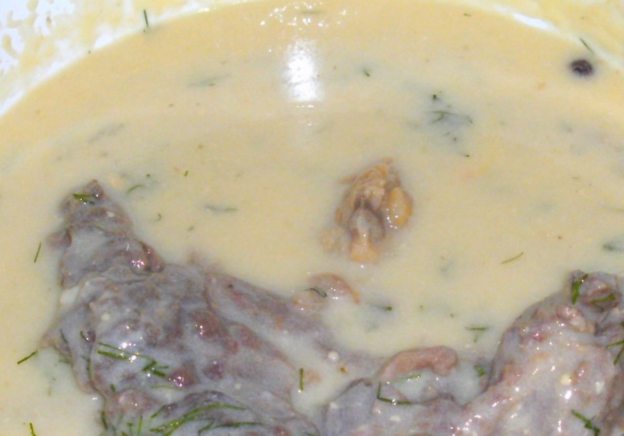 wołowina z rosołu w sosie musztardowym foto