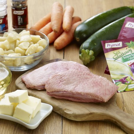 Krok 1 - Wstążki z marchewki i cukinii z grillowaną piersią kaczki foto