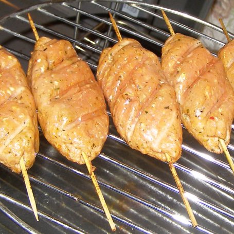 Krok 2 - z grilla w piekarniku Boscha na patyku mielone indyka... foto