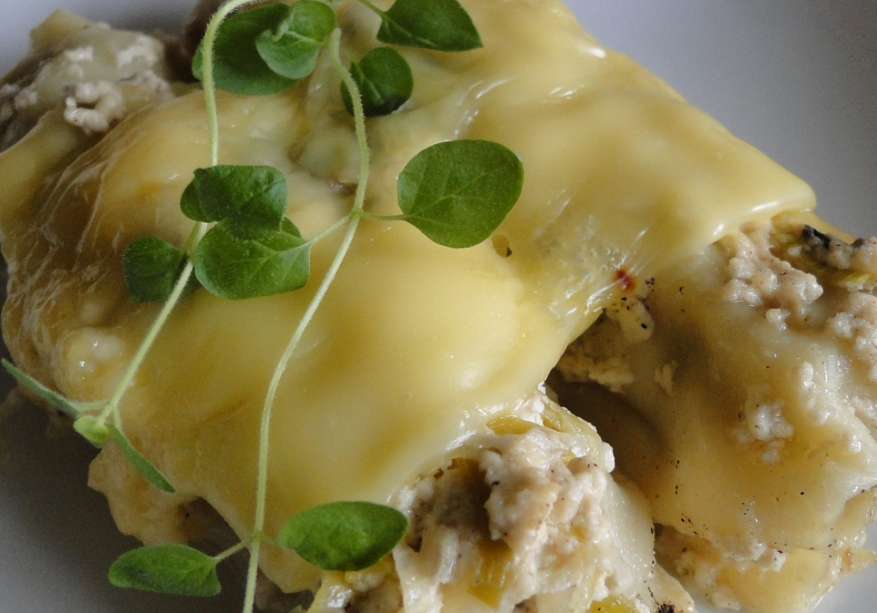 Zapiekane cannelloni z mięsem foto