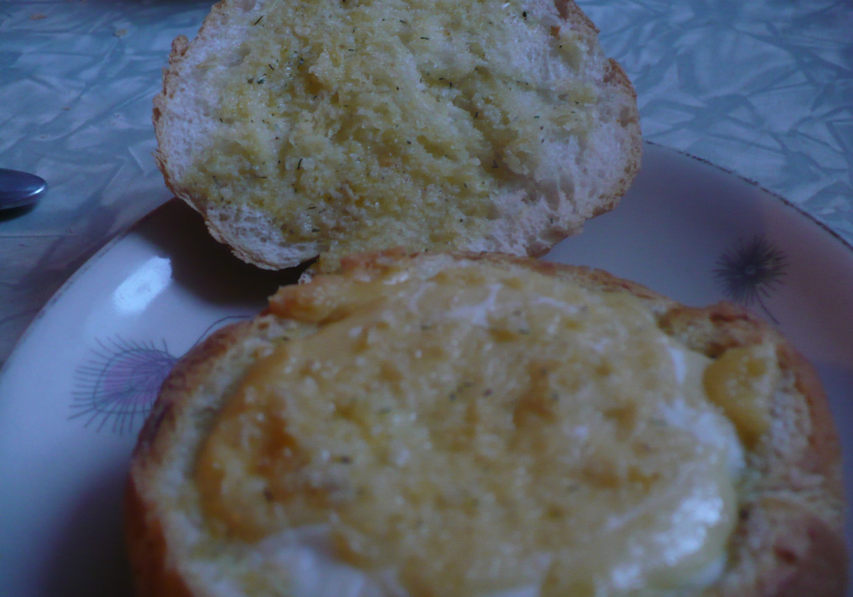 Zapiekane kanapki z jajkiem foto
