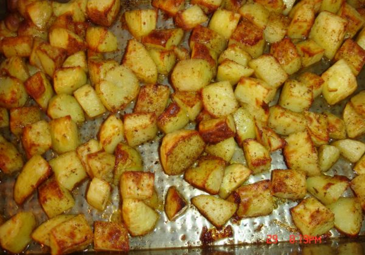 Zapiekane ziemniaki z bazylią foto