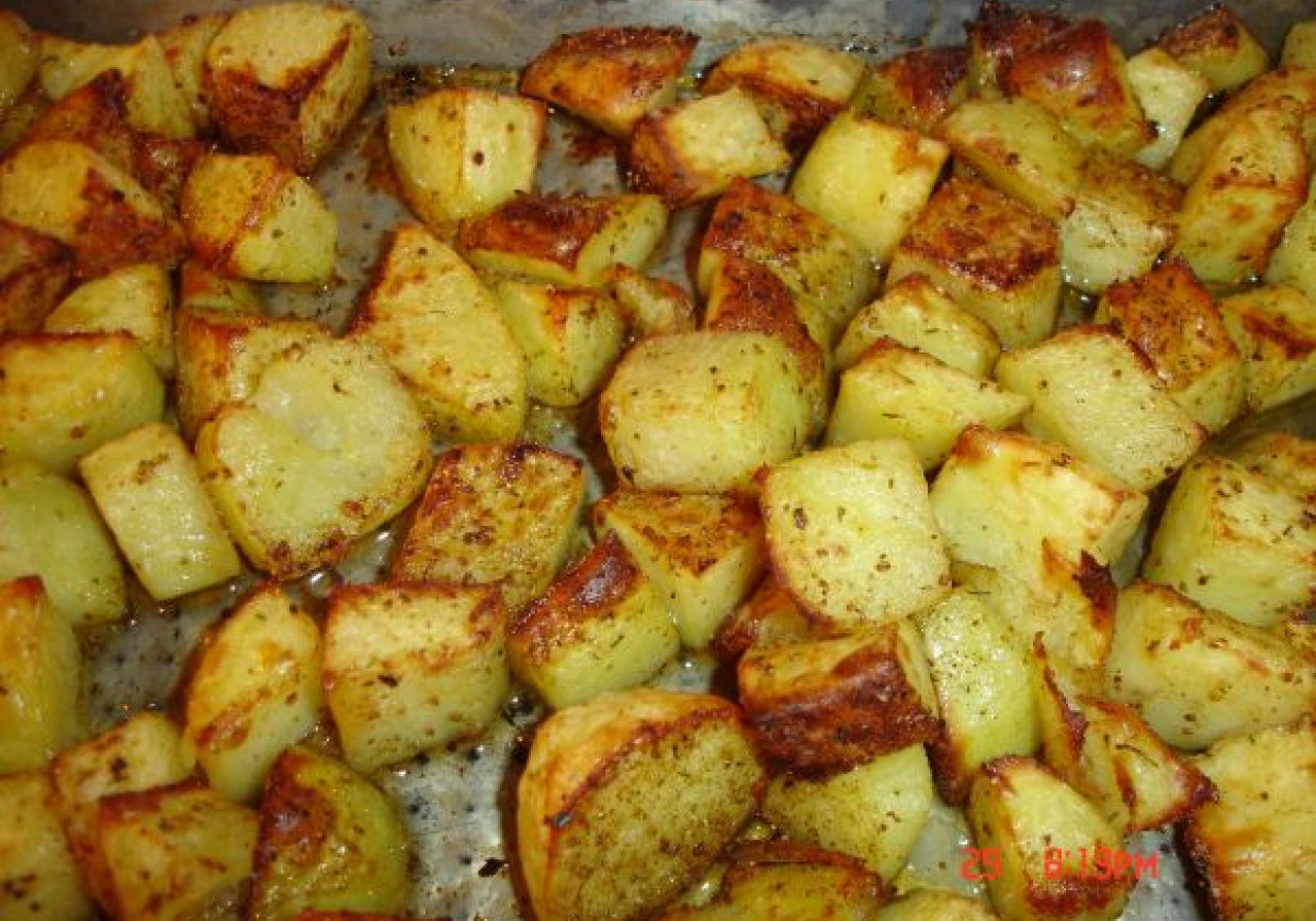 Zapiekane ziemniaki z bazylią foto