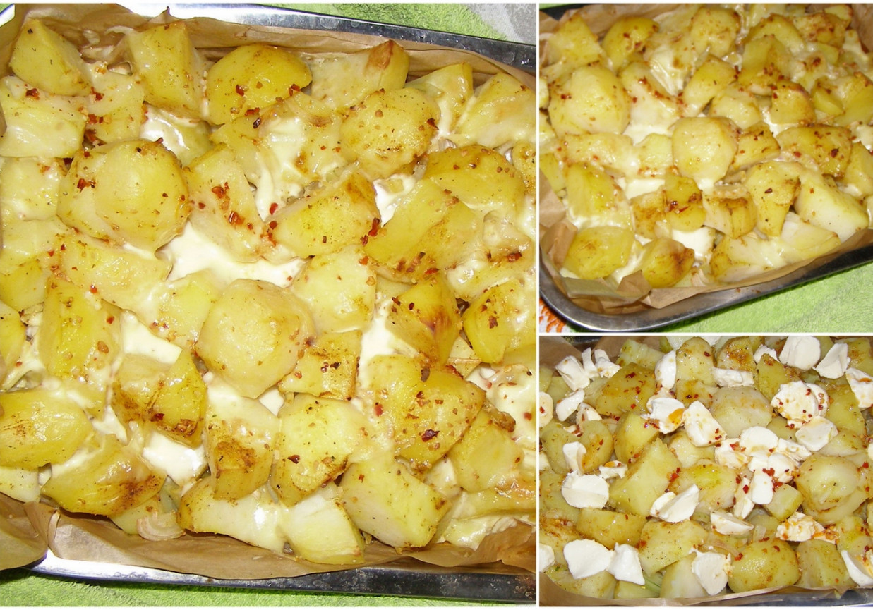 zapiekane ziemniaki z olejami smakowymi i mozzrellą... foto