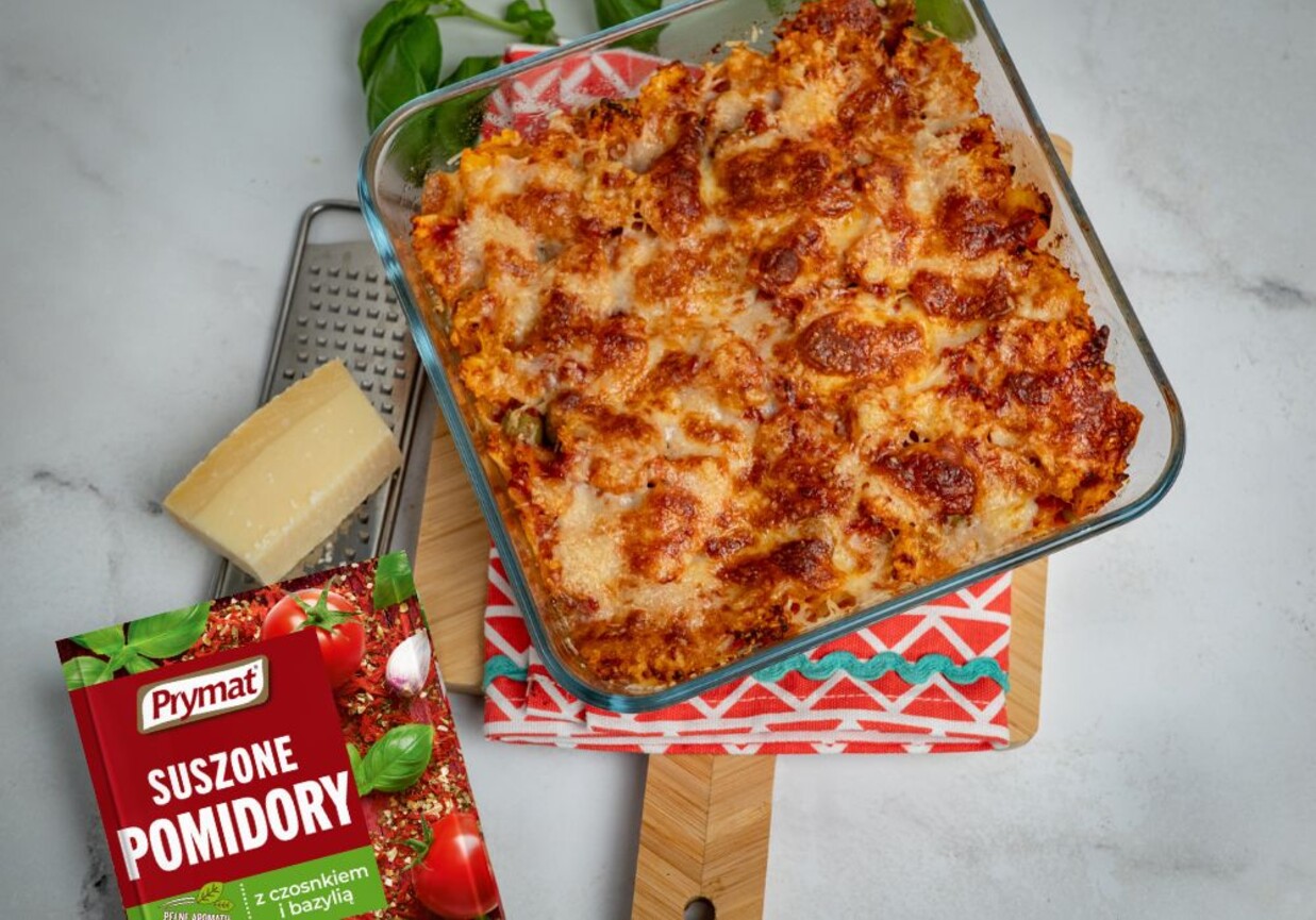 Zapiekanka makaronowa z air fryer foto