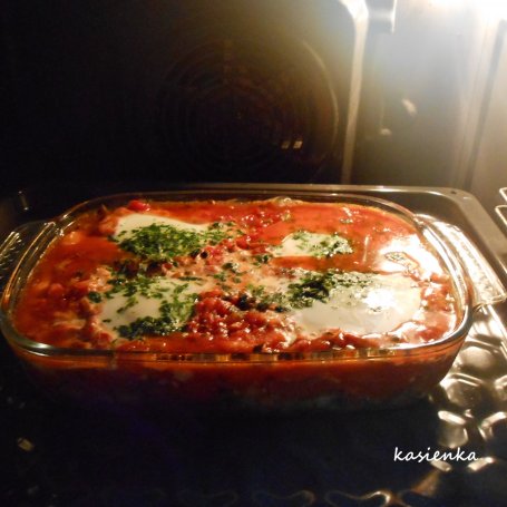 Krok 6 - Zapiekanka na bazie bakłażana i pomidorów foto