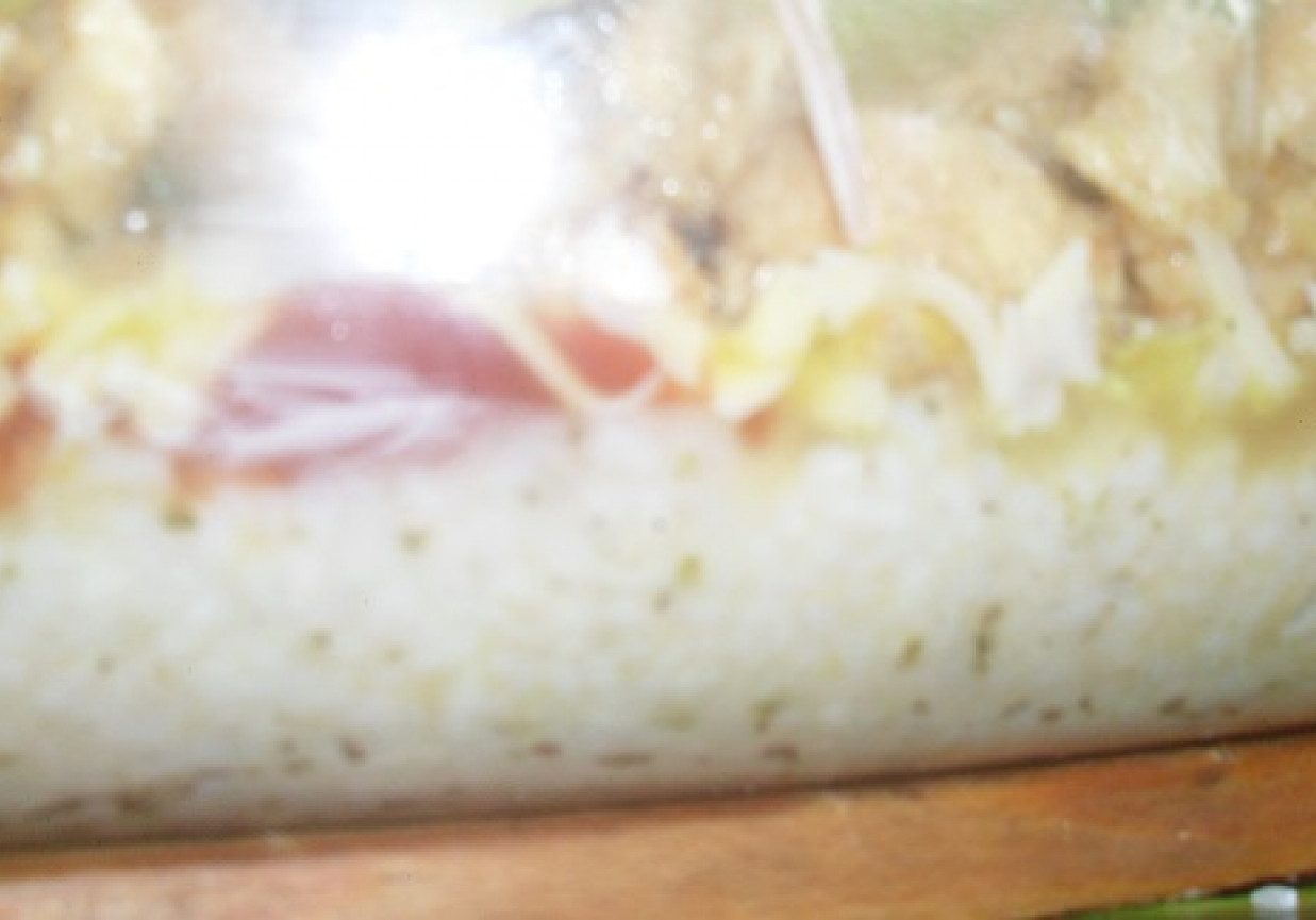 Zapiekanka ryżowa na słodko kwaśno foto