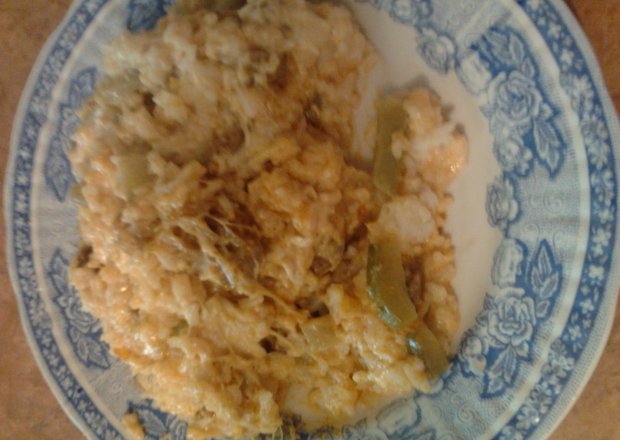 Fotografia przedstawiająca Zapiekanka ryżowa z gyrosową łopatką
