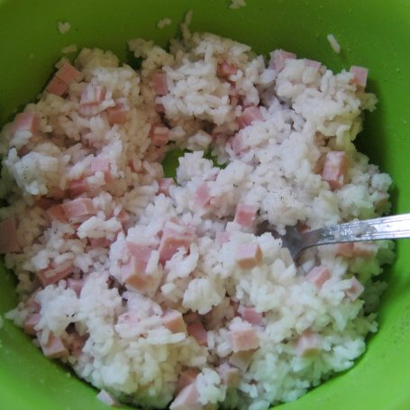 Krok 1 - Zapiekanka ryżowa z kurczakiem, szynką i brokułem foto