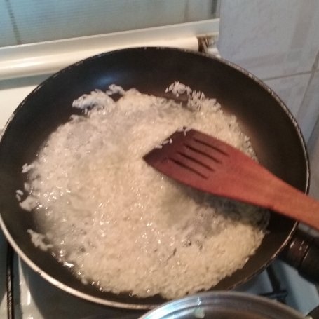 Krok 2 - Zapiekanka ryżowa z pieczarkami i boczkiem foto