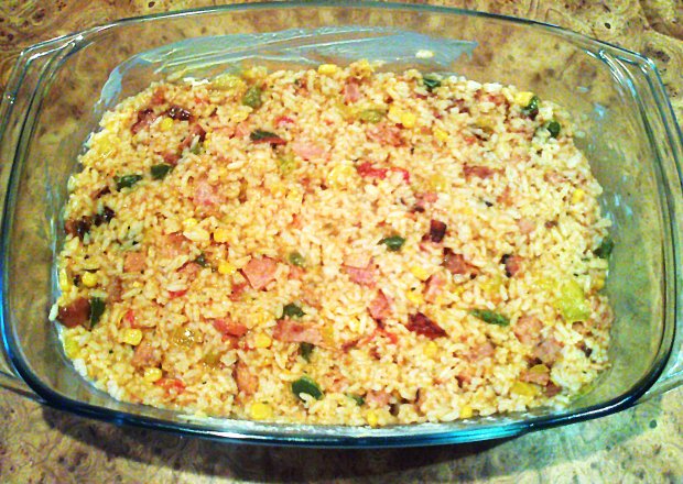 Fotografia przedstawiająca Zapiekanka ryżowa