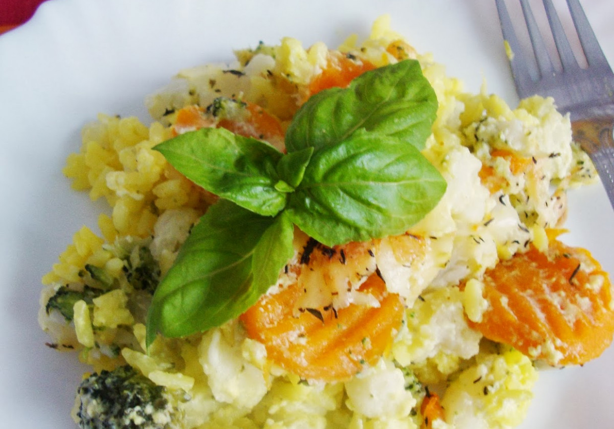 Zapiekanka ryżowo-warzywna - bez glutenu i bez jajek foto