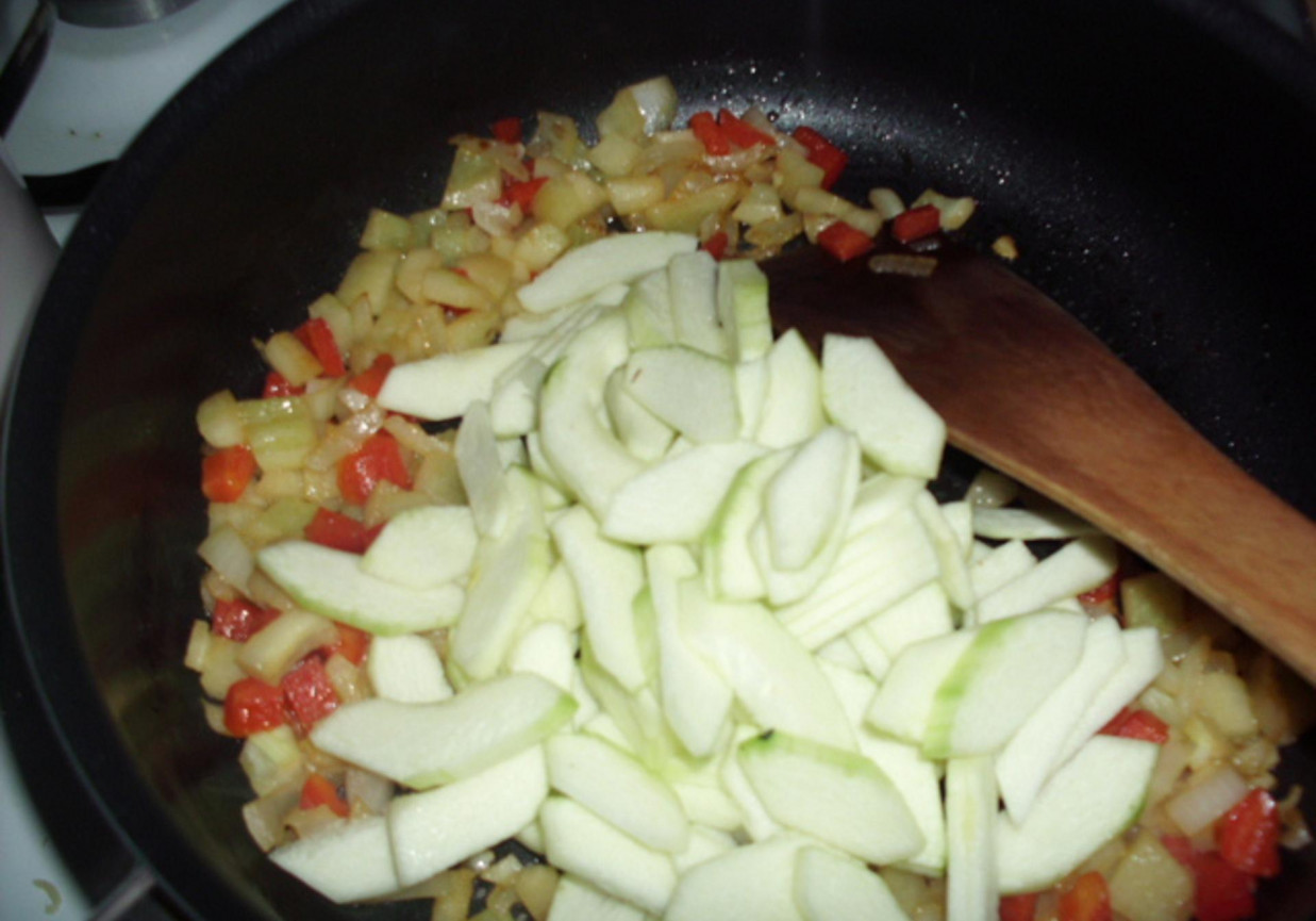 Zapiekanka warzywna z ryżem foto