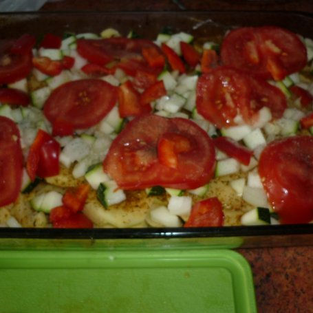 Krok 3 - Zapiekanka z gyrosem, pomidorem i ziemniakami foto
