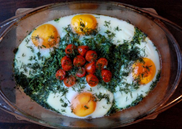 Fotografia przedstawiająca Zapiekanka ziemniaczana z jajem