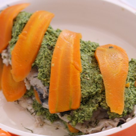 Krok 6 - Zapiekany dorsz z pesto z bobu foto