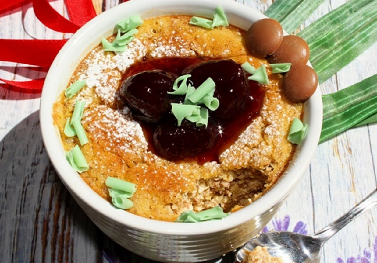 Zapiekany pudding z serka wiejskiego DoradcaSmaku.pl