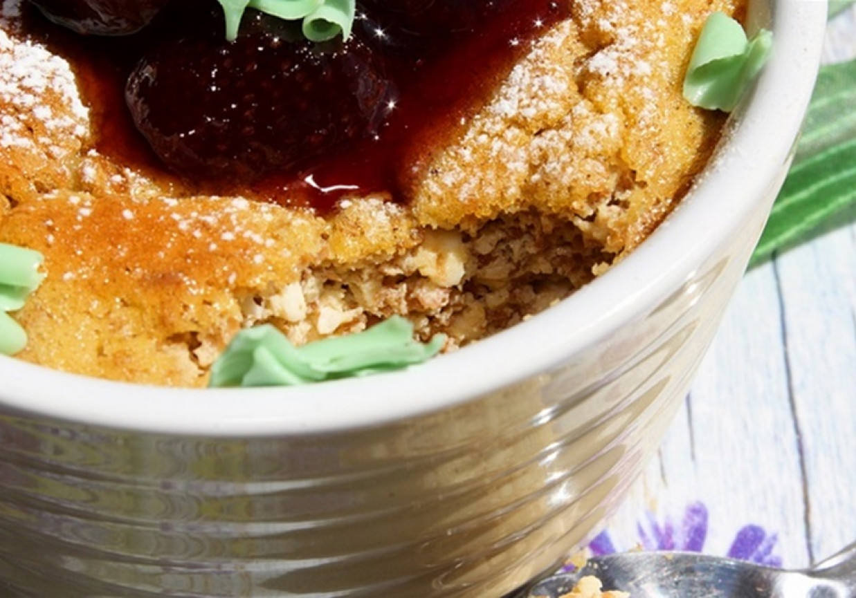 Zapiekany pudding z serka wiejskiego DoradcaSmaku.pl