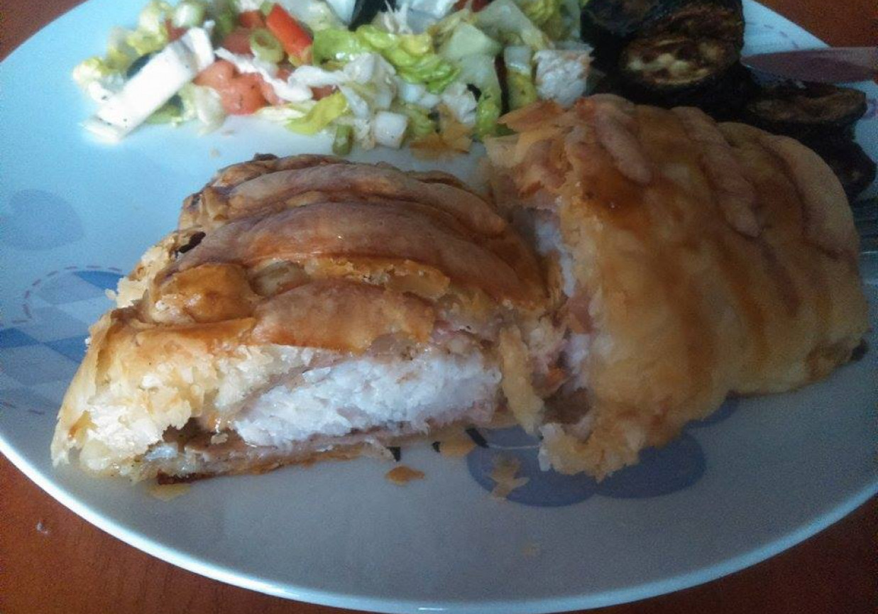 Zawijany francuski filet z kurczaka foto