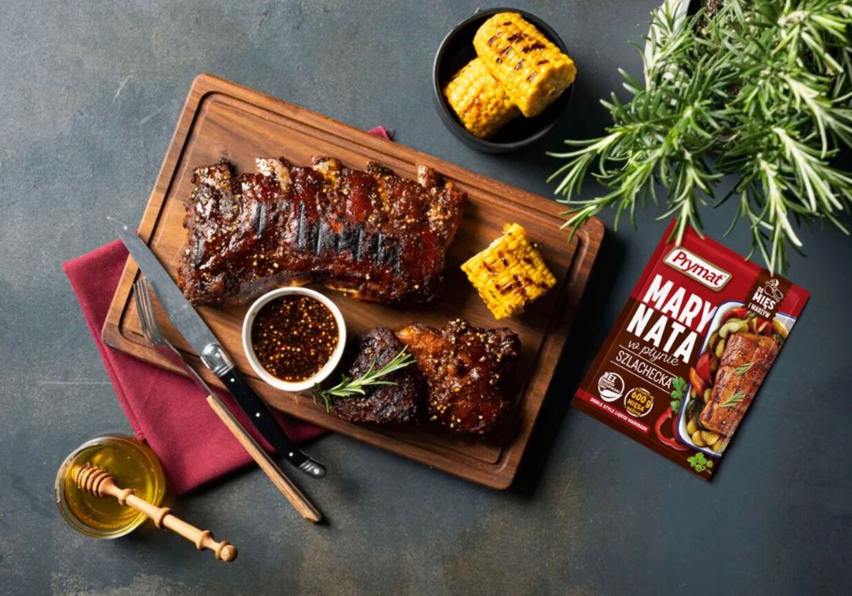 Żeberka miodowo-musztardowe foto