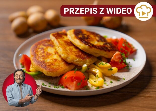 Fotografia przedstawiająca Kotlety ziemniaczane z warzywami