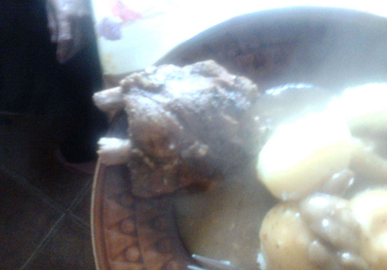 żeberka wieprzowe duszone foto