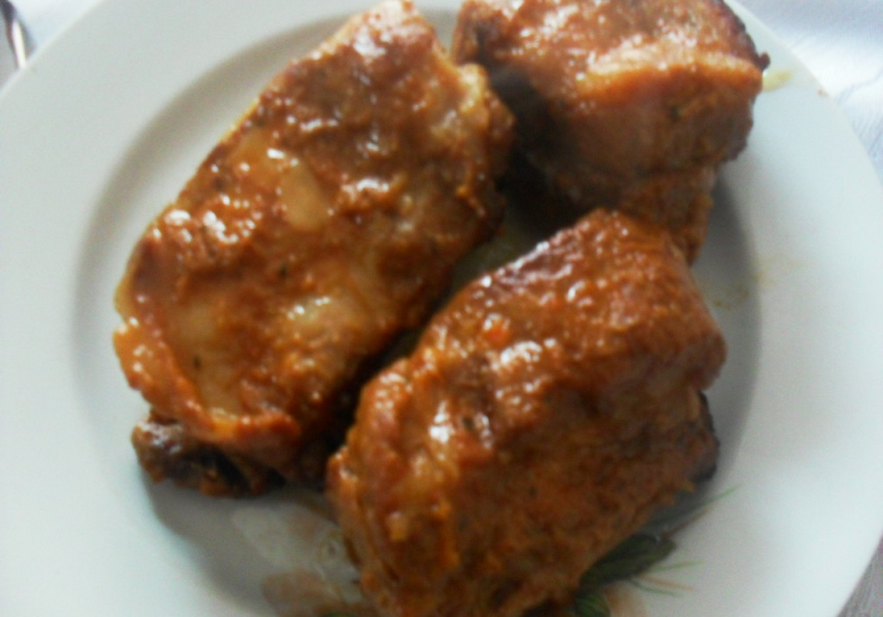 Żeberka z miodem foto