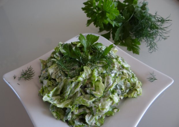 Fotografia przedstawiająca Zielona sałatka do obiadu