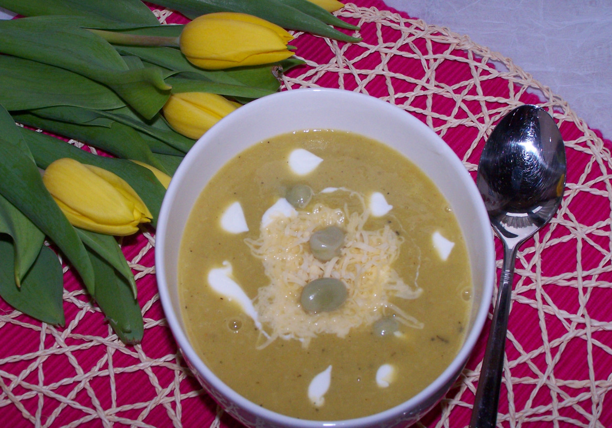 Zielona zupa, czyli krem z bobu foto
