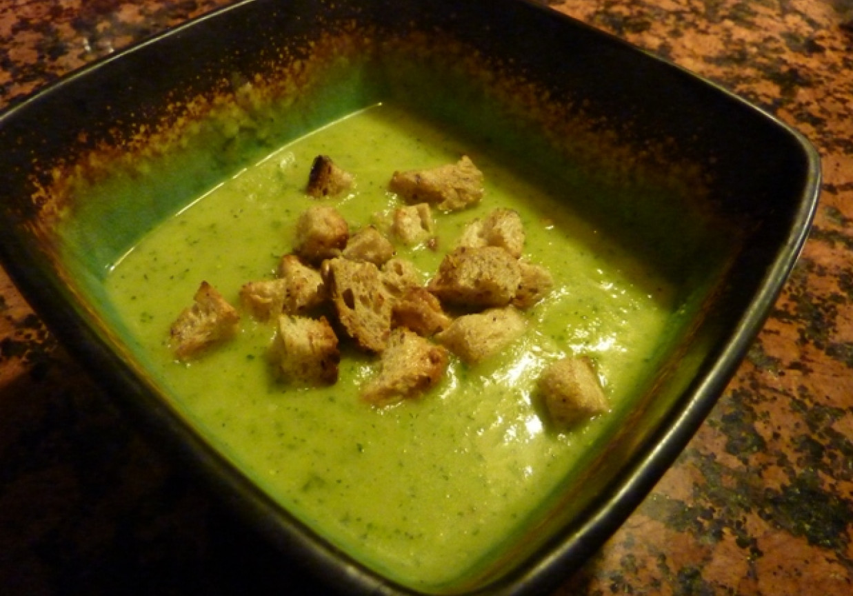 Zielona zupa kremowa foto