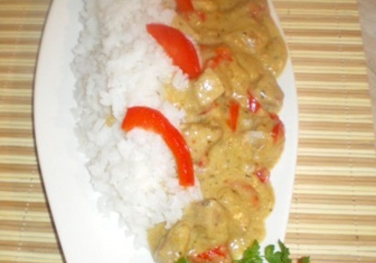 Zielone curry z wieprzowiny foto