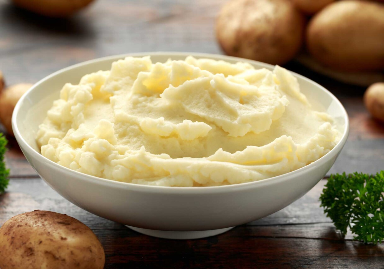 Ziemniaki purée z masłem i śmietaną foto