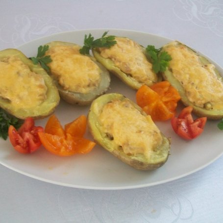 Krok 4 - Ziemniaki z farszem pieczarkowym foto