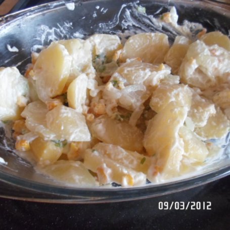 Krok 4 - Ziemniaki zapiekane z kukurydzą i cebulą w śmietanie foto