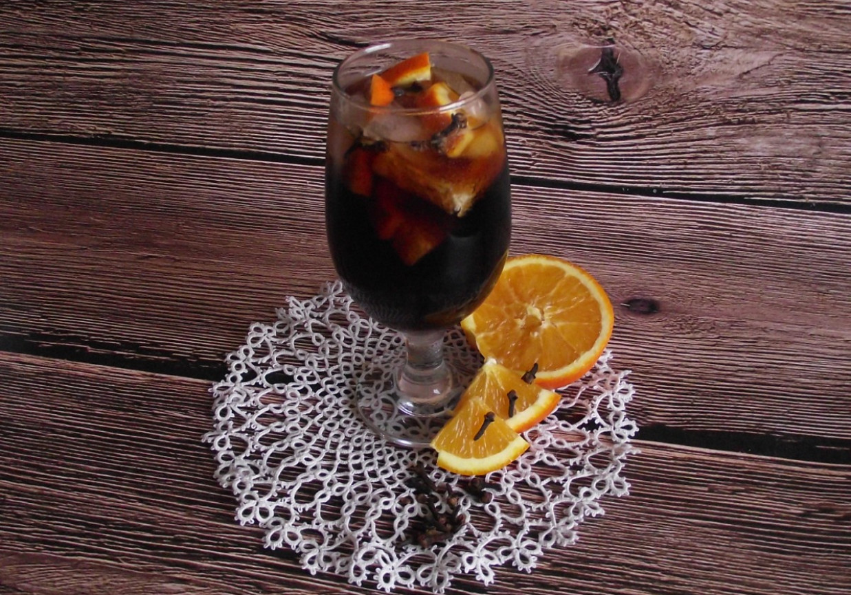 Zimowy drink z amaretto foto