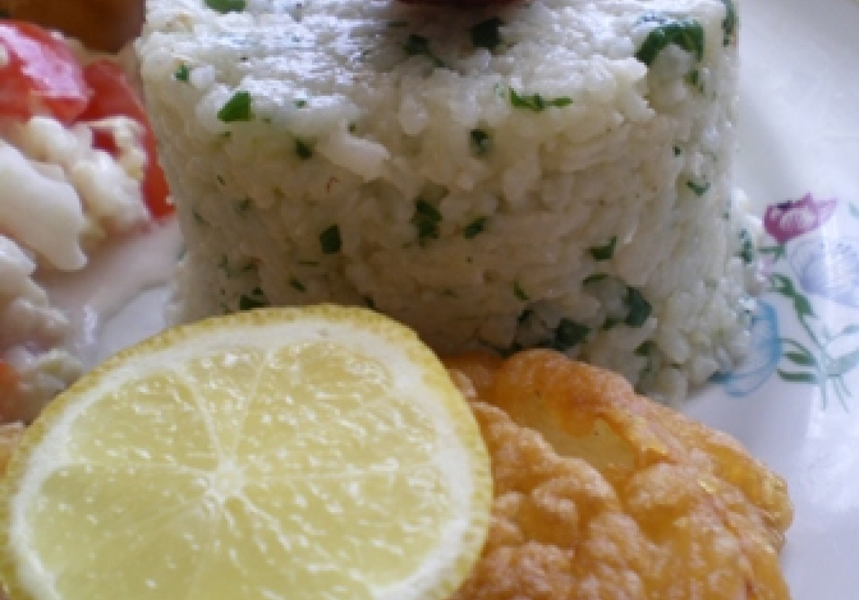 Ziołowy ryż z czosnkiem foto