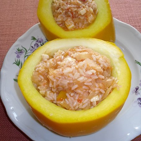 Krok 5 - Żółta cukinia z ryżowym farszem foto
