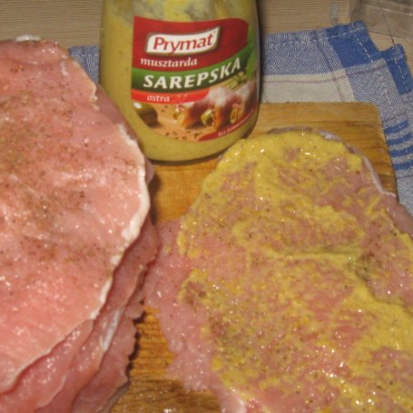 Krok 1 - Zrazy wieprzowe z musztardą Prymat w sosie grzybowym foto