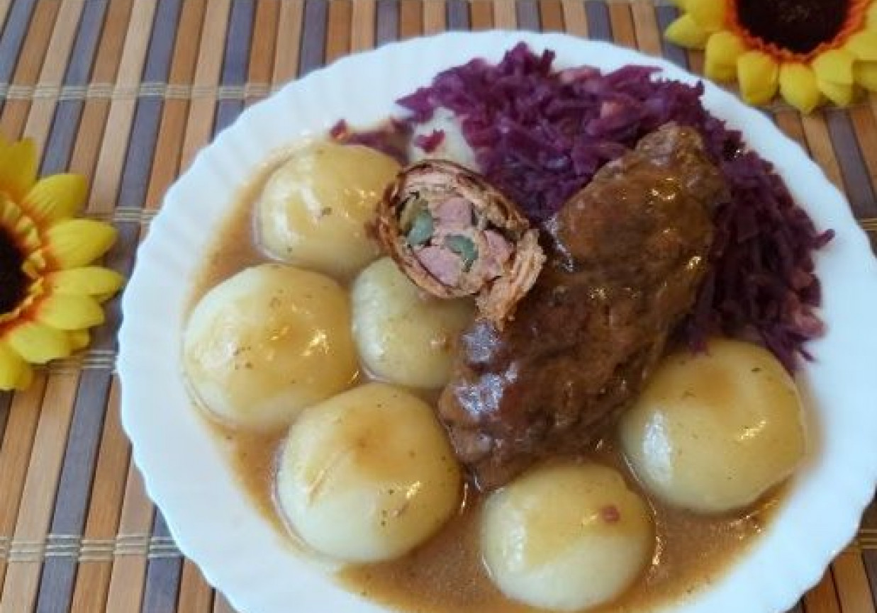 Zrazy wieprzowe z ogórkiem foto