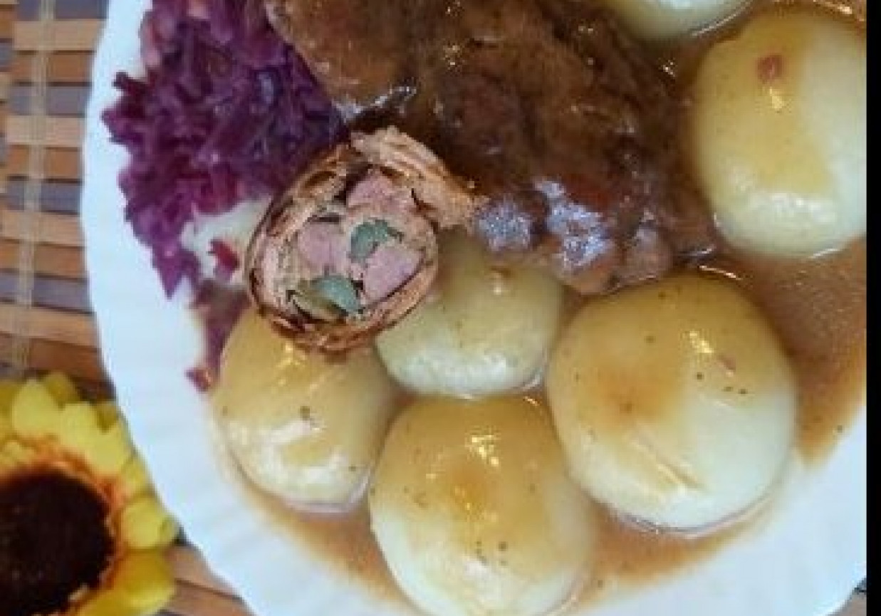 Zrazy wieprzowe z ogórkiem foto