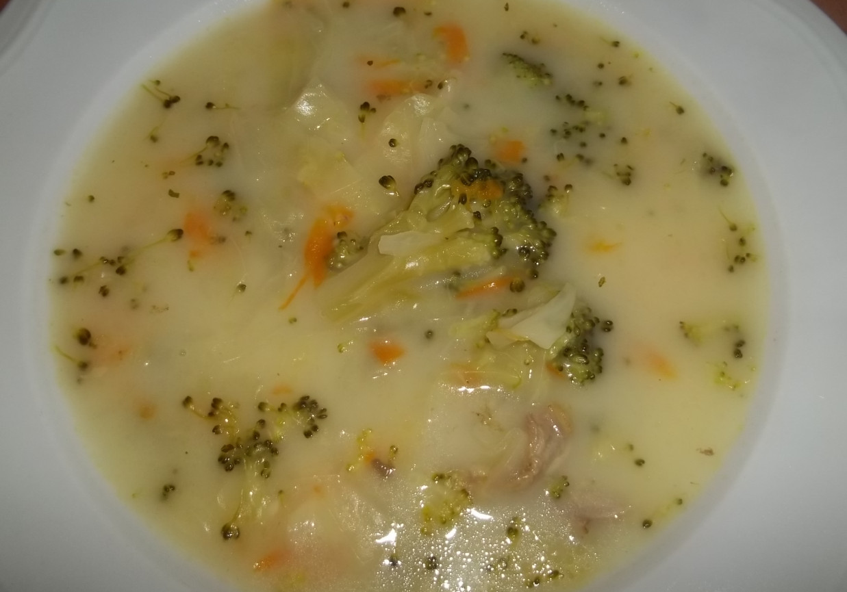 Zupa brokułowa z kapustą foto