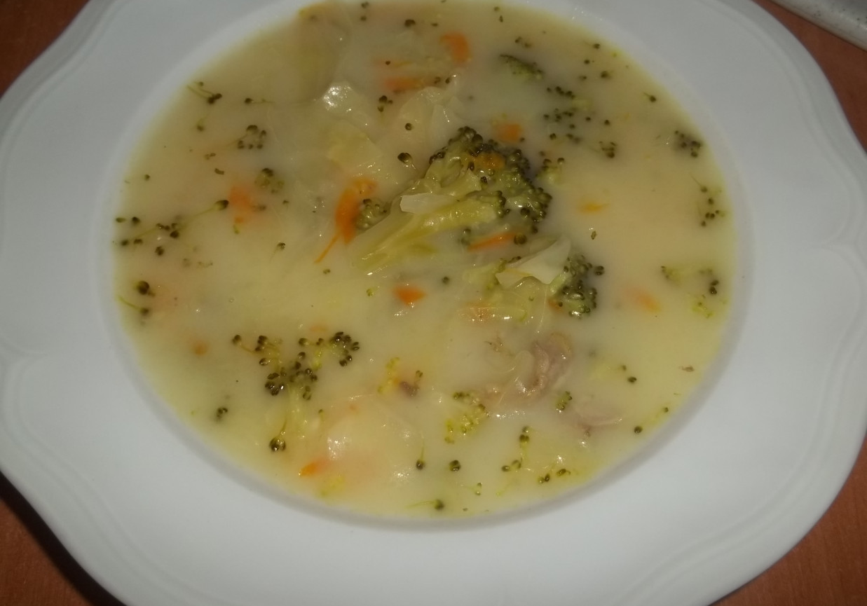 Zupa brokułowa z kapustą foto