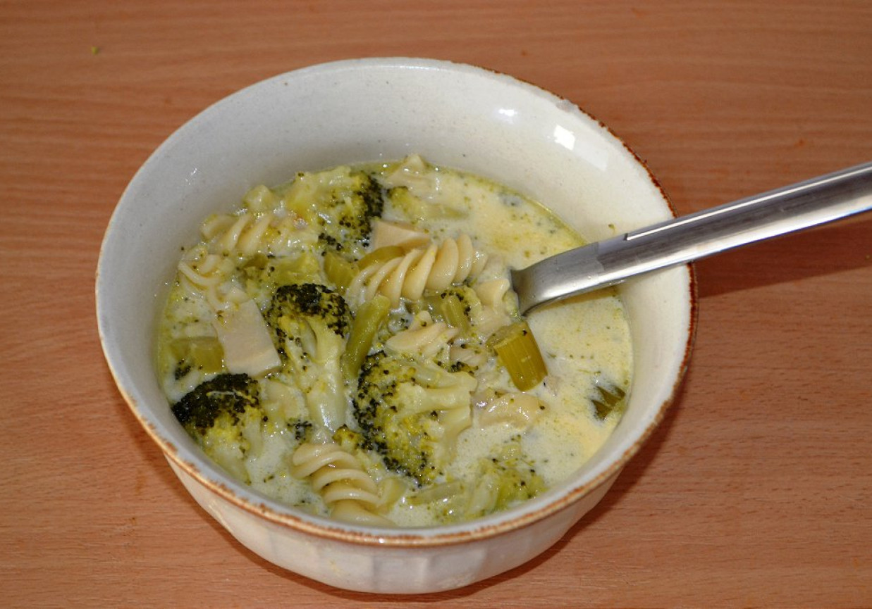 Zupa brokułowa z selerem naciowym foto