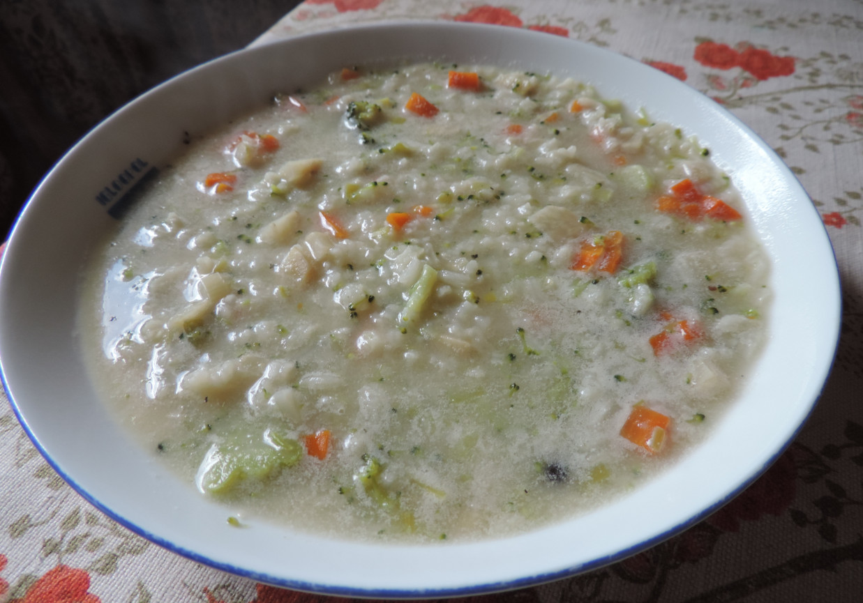 Zupa brokułowo-porowa z ryżem foto