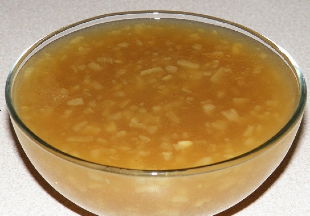 Zupa cebulowa z białym winem foto