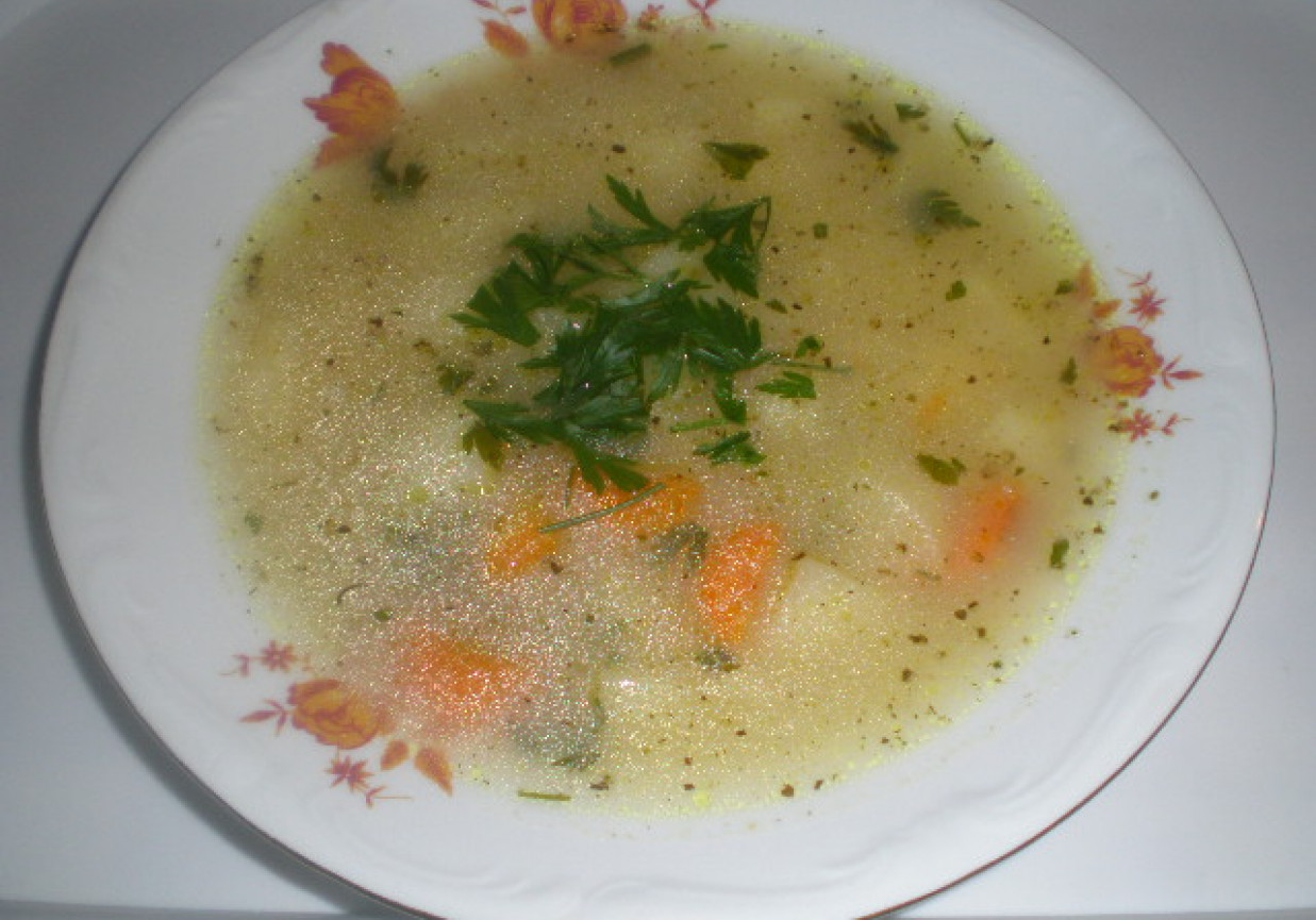 Zupa cebulowa z ziemniaczkami foto