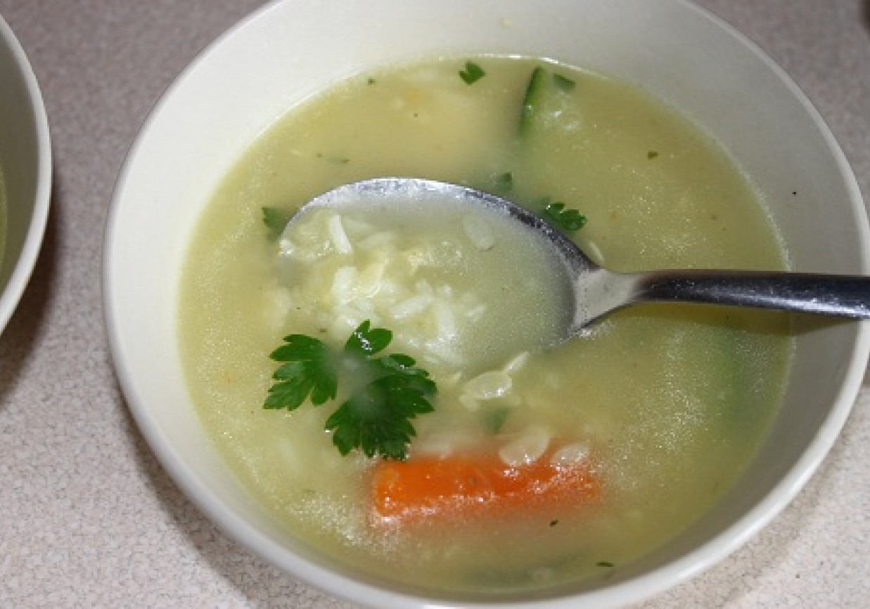 Zupa cukiniowa z ryżem foto