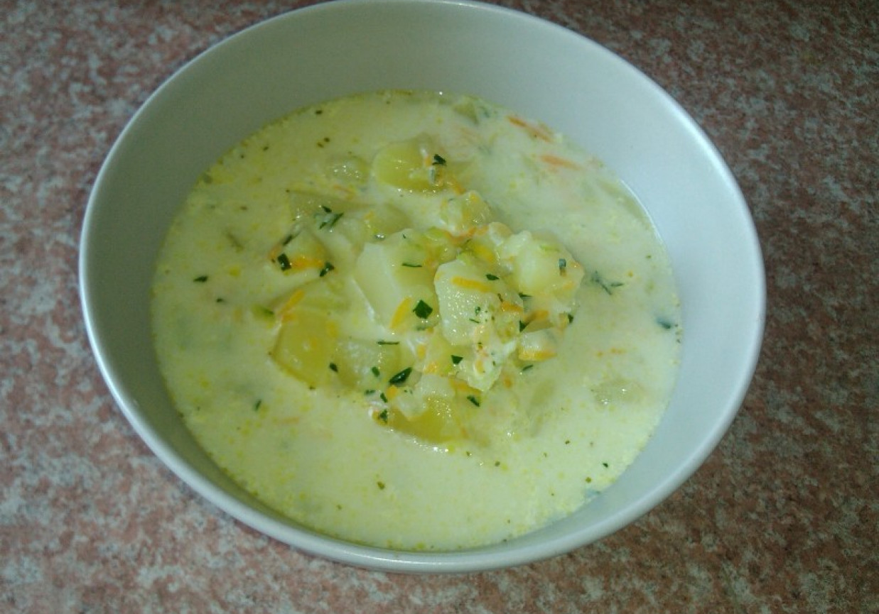 Zupa cukiniowa z ziemniakami foto