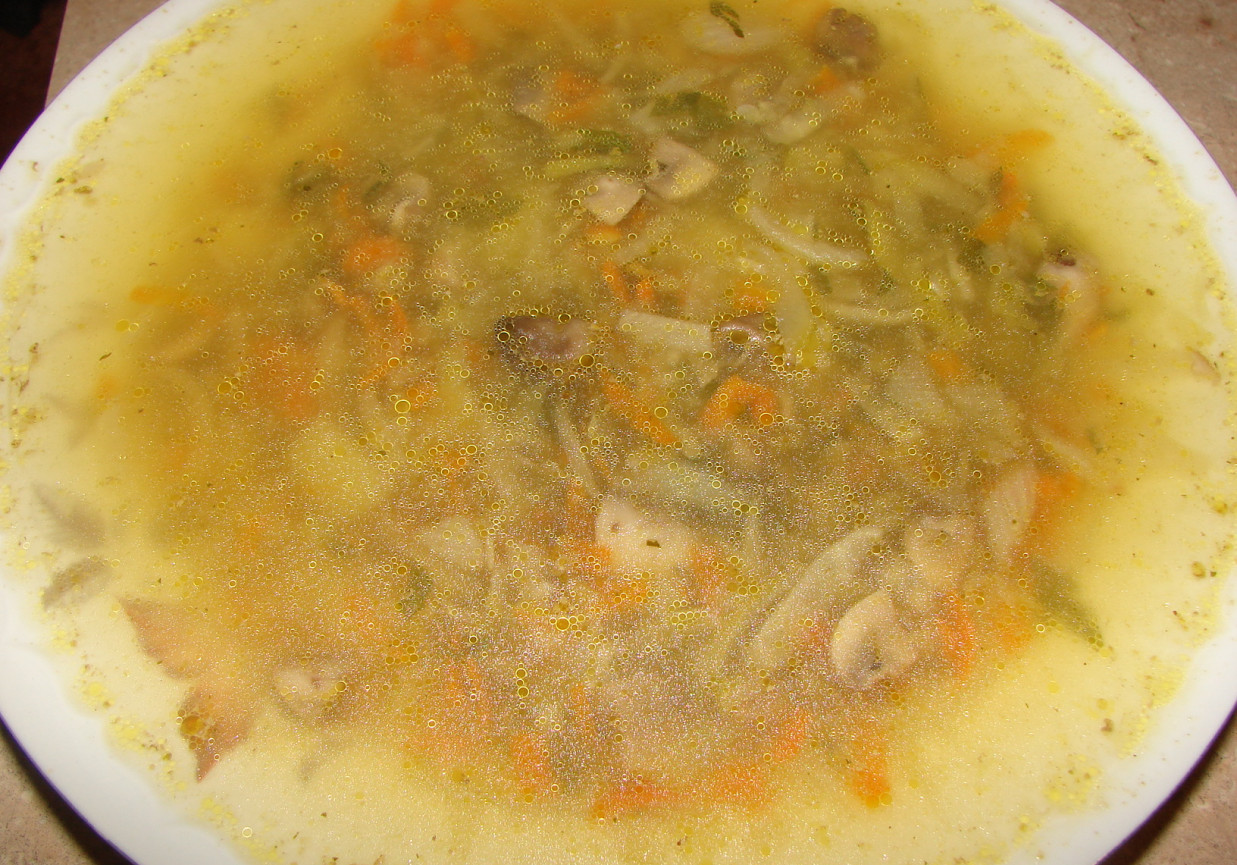 Zupa cukiniowo - pieczarkowa foto