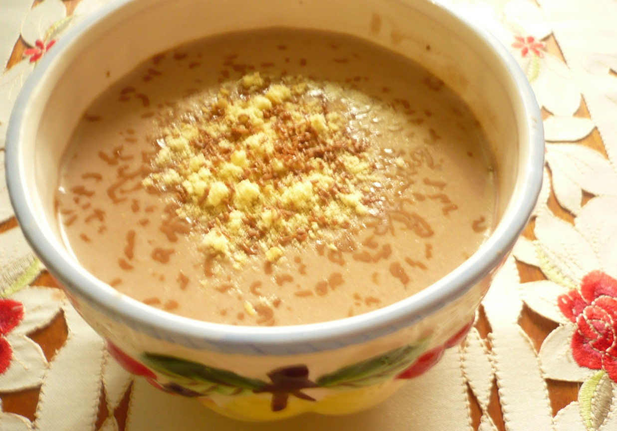 Zupa czekoladowa z biszkoptami foto